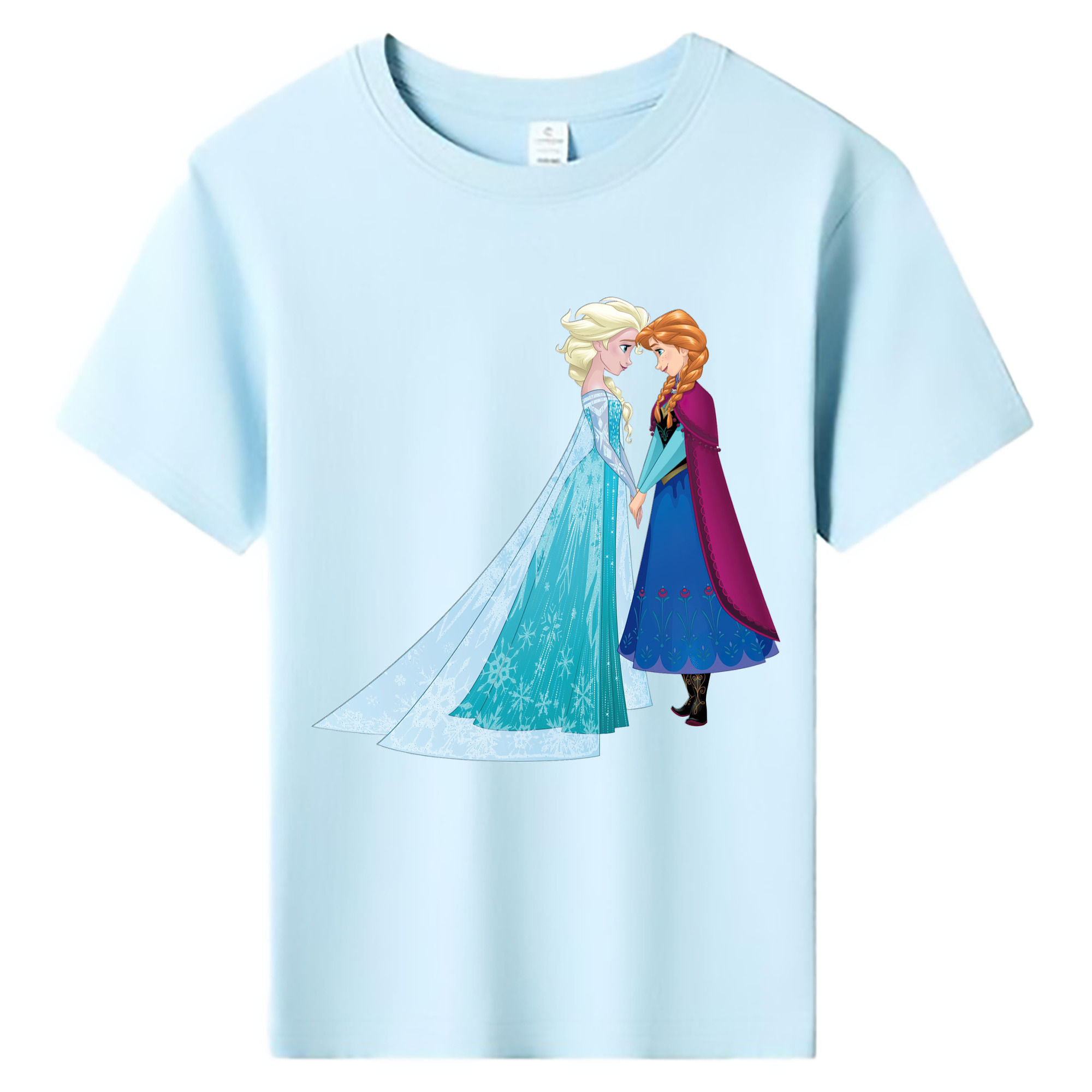 （画像用） アナと雪の女王 アンナ エルサ Frozen Anna Elsa 綿100％キッズTシャツ（フロントプリント）